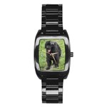 Use Your Dog Photo Newfoundland Men s Stainless Steel Barrel Analog Watch