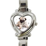 Use Your Dog Photo Pug Heart Italian Charm Watch