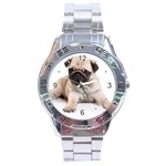 Use Your Dog Photo Pug Stainless Steel Analogue Men’s Watch