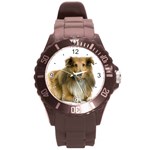 Use Your Dog Photo Sheltie Round Plastic Sport Watch Large