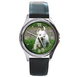 Use Your Dog Photo Westie Round Metal Watch