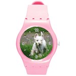 Use Your Dog Photo Westie Round Plastic Sport Watch Medium