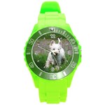 Use Your Dog Photo Westie Round Plastic Sport Watch Large