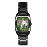 Use Your Dog Photo Westie Men s Stainless Steel Barrel Analog Watch