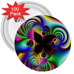 AM - Cheeky pony 3  Button (100 pack)