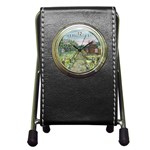 Amish Apple Blossoms -AveHurley ArtRevu.com- Pen Holder Desk Clock