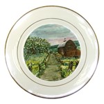 Amish Apple Blossoms -AveHurley ArtRevu.com- Porcelain Plate