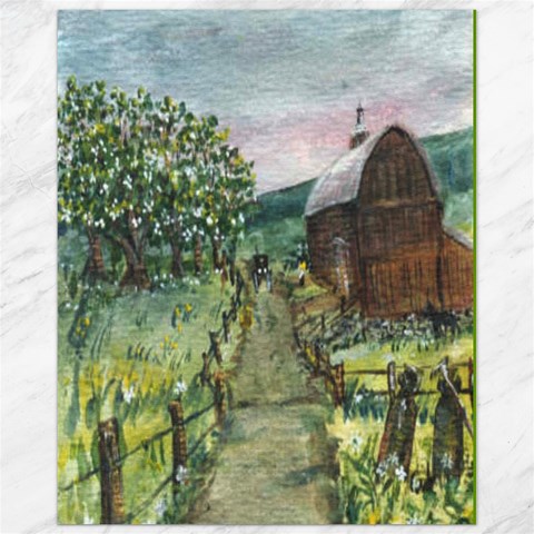 Amish Apple Blossoms 10.95 x13.48  Canvas - 1