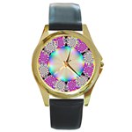 FF247 Round Gold Metal Watch