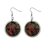 FH-009 Fran Hoffpauir  - More Mums 1  Button Earrings