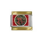 FH-009 Fran Hoffpauir  - More Mums Gold Trim Italian Charm (9mm)