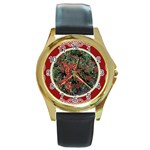 FH-009 Fran Hoffpauir  - More Mums Round Gold Metal Watch
