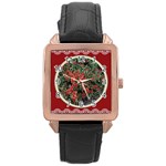 FH-009 Fran Hoffpauir  - More Mums Rose Gold Leather Watch 