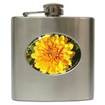 Fh 009 Fran Hoffpauir   A Dew Covered Mum Hip Flask (6 oz)
