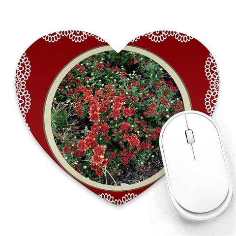 More Mums Mousepad (Heart) from ArtsNow.com Front
