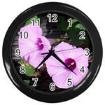 Morning Glories - Fran Hoffpauir -  Wall Clock (Black)