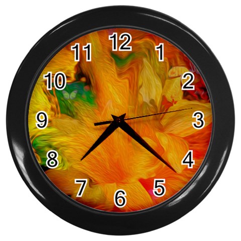 Flowers From My Heart To You   Sherri Nicholas   Wall Clock (Black) from ArtsNow.com Front