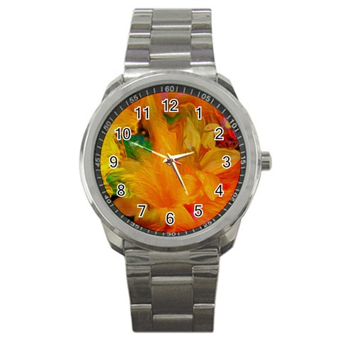 Flowers From My Heart To You   Sherri Nicholas   Sport Metal Watch from ArtsNow.com Front