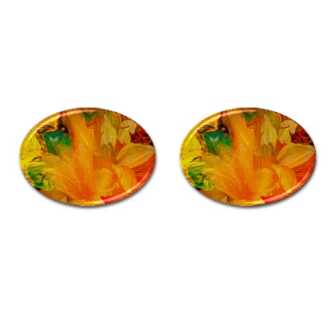Flowers From My Heart To You   Sherri Nicholas   Cufflinks (Oval) from ArtsNow.com Front(Pair)