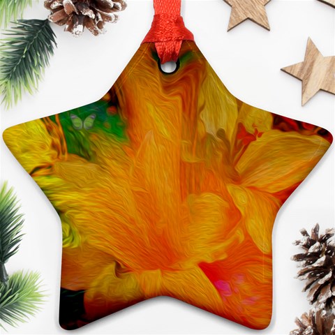 Flowers From My Heart To You   Sherri Nicholas   Star Ornament (Two Sides) from ArtsNow.com Front