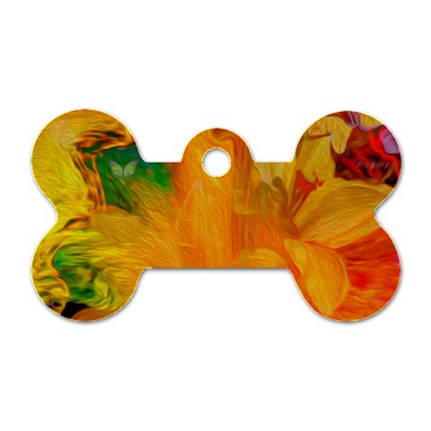 Flowers From My Heart To You   Sherri Nicholas   Dog Tag Bone (Two Sides) from ArtsNow.com Front