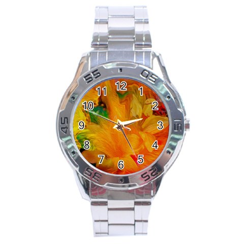 Flowers From My Heart To You   Sherri Nicholas   Stainless Steel Analogue Men’s Watch from ArtsNow.com Front