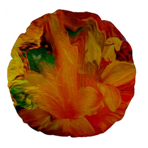 Flowers From My Heart To You   Sherri Nicholas   18  Premium Round Cushion  from ArtsNow.com Front