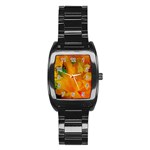 Flowers From My Heart To You   Sherri Nicholas   Men s Stainless Steel Barrel Analog Watch