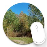 Trees At Edge Of The Woods   Fran Hoffpauir Round Mousepad