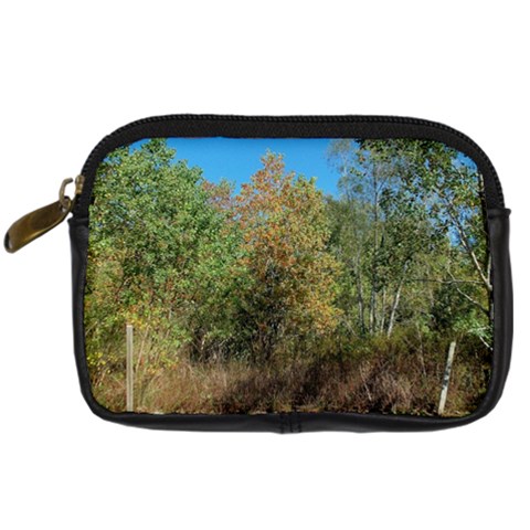 Trees At Edge Of The Woods   Fran Hoffpauir Digital Camera Leather Case from ArtsNow.com Front