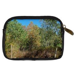 Trees At Edge Of The Woods   Fran Hoffpauir Digital Camera Leather Case from ArtsNow.com Back