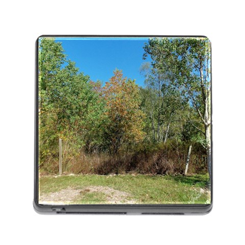Trees At Edge Of The Woods   Fran Hoffpauir Memory Card Reader with Storage (Square) from ArtsNow.com Front