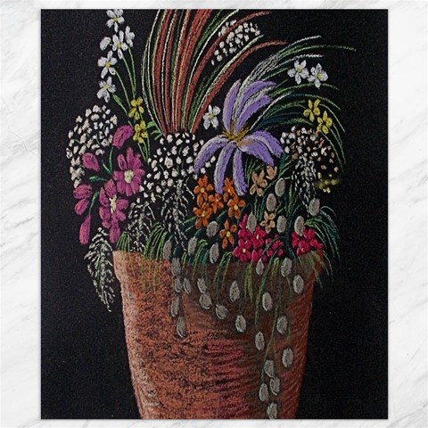 Flowers In Pot   Fran Hoffpauir Canvas 8  x 10  from ArtsNow.com 8.15 x9.66  Canvas - 1
