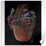 Flowers In Pot   Fran Hoffpauir Canvas 12  x 12 
