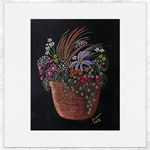 Flowers In Pot   Fran Hoffpauir Canvas 16  x 16 