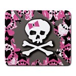 Pink Bow Skull Large Mousepad