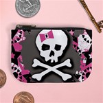Pink Bow Skull Mini Coin Purse