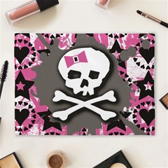 Pink Bow Skull Cosmetic Bag (XL) from ArtsNow.com Back