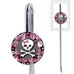 Pink Bow Skull Book Mark