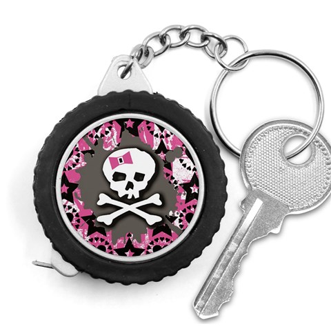 Pink Bow Skull Measuring Tape from ArtsNow.com Front