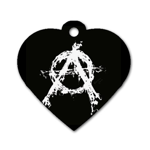 Anarchy Dog Tag Heart (Two Sides) from ArtsNow.com Front