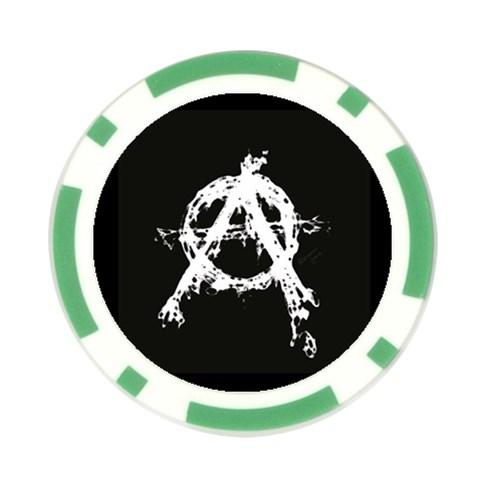 Anarchy Poker Chip Card Guard from ArtsNow.com Front
