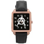 Anarchy Rose Gold Leather Watch 