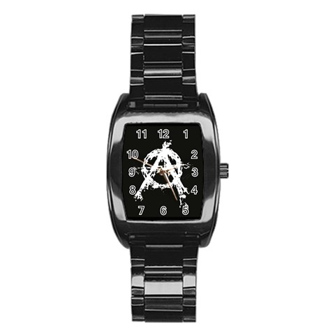 Anarchy Men s Stainless Steel Barrel Analog Watch from ArtsNow.com Front