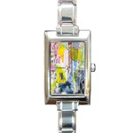 Graffiti Graphic Rectangular Italian Charm Watch
