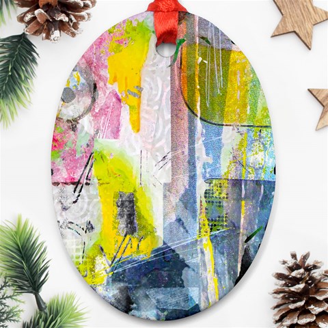 Graffiti Graphic Oval Ornament (Two Sides) from ArtsNow.com Front