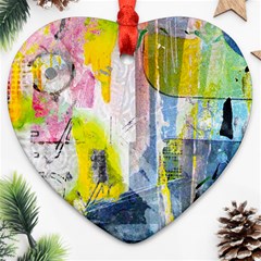 Graffiti Graphic Heart Ornament (Two Sides) from ArtsNow.com Front