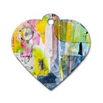 Graffiti Graphic Dog Tag Heart (Two Sides)