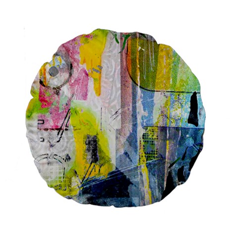 Graffiti Graphic 15  Premium Round Cushion  from ArtsNow.com Back