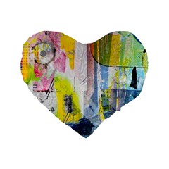 Graffiti Graphic 16  Premium Heart Shape Cushion  from ArtsNow.com Front